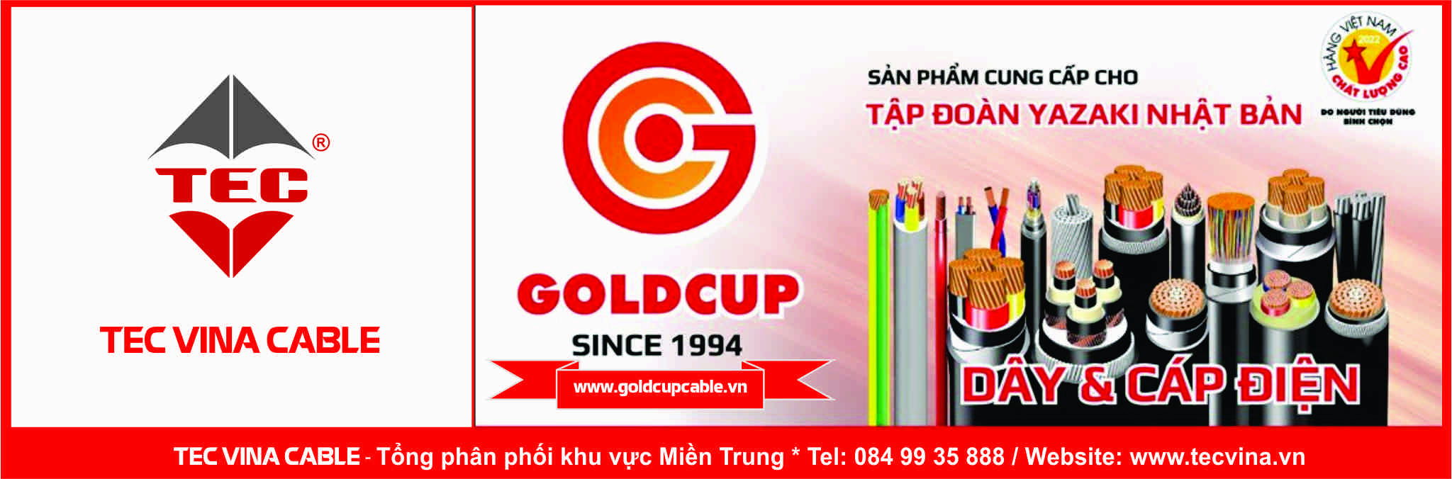 Dây cáp điện Goldcup tại Nghệ An